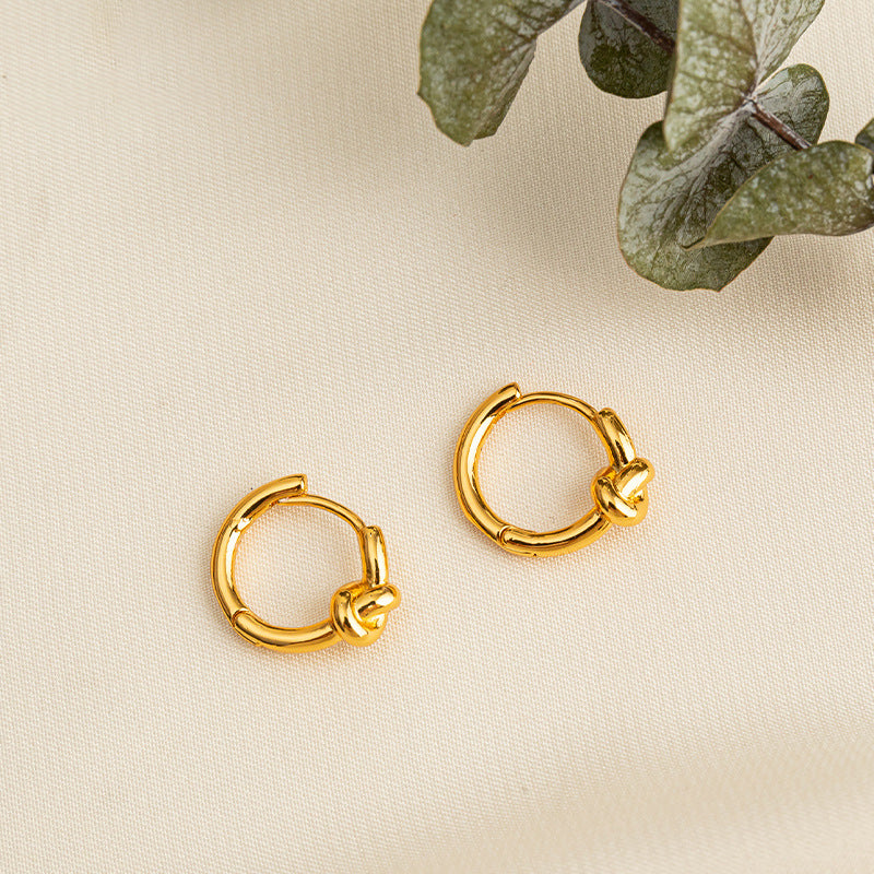 Handmade Geometric 925 Silver & Gold Plated Stud Earrings - Minimalist Lightweight Everyday Jewelry for Women