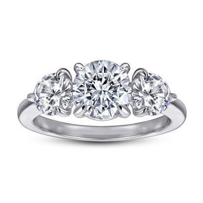 Heart-Shaped 925 Silver Ring - Romantic Zirconia Accented Band