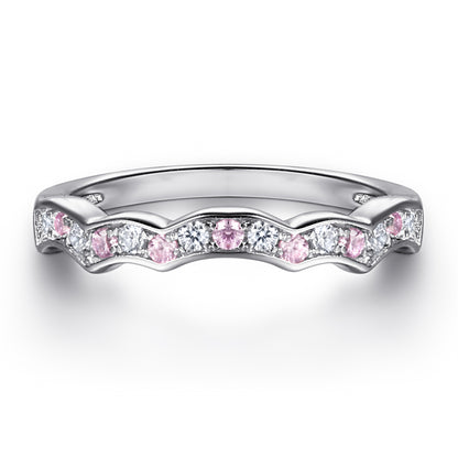 Heart-Shaped Zircon Ring Set - 925 Sterling Silver Romantic Stackable Jewelry for Women