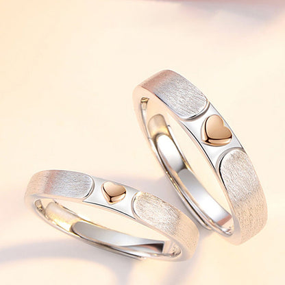 "Heart Knot" Couple Rings - 925 Sterling Silver Interlocking Love Matching Set