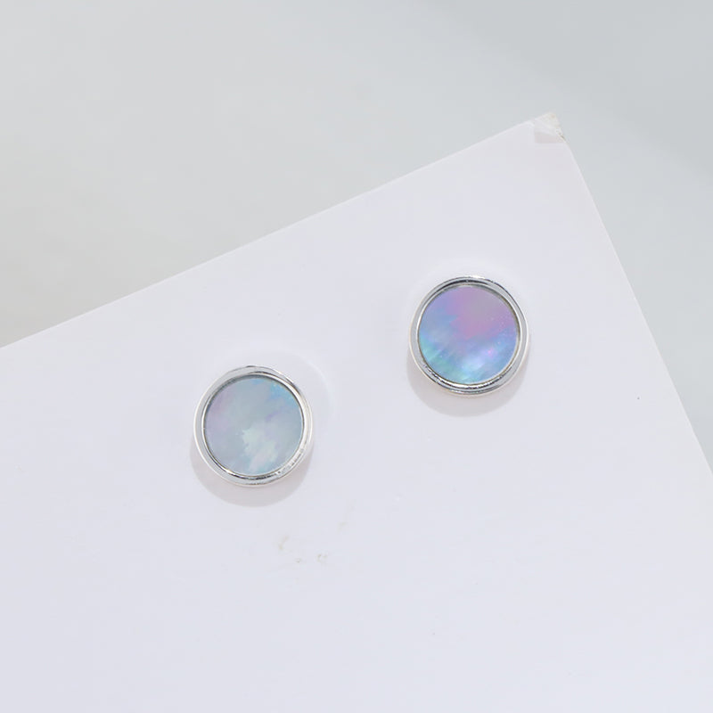 Rainbow Stainless Steel Geometric Stud Earrings - Chic Style