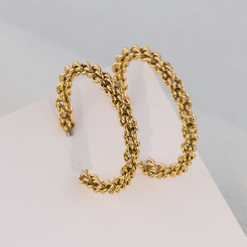 Stainless Steel Circle Ear Ornaments - Versatile Accessories
