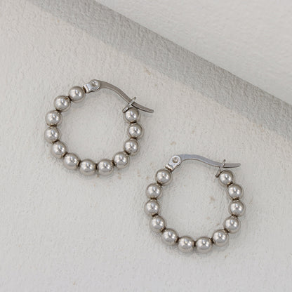 Vintage-Inspired Bead Cluster Earrings - Asymmetric Glamour