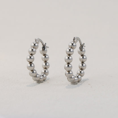 Vintage-Inspired Bead Cluster Earrings - Asymmetric Glamour