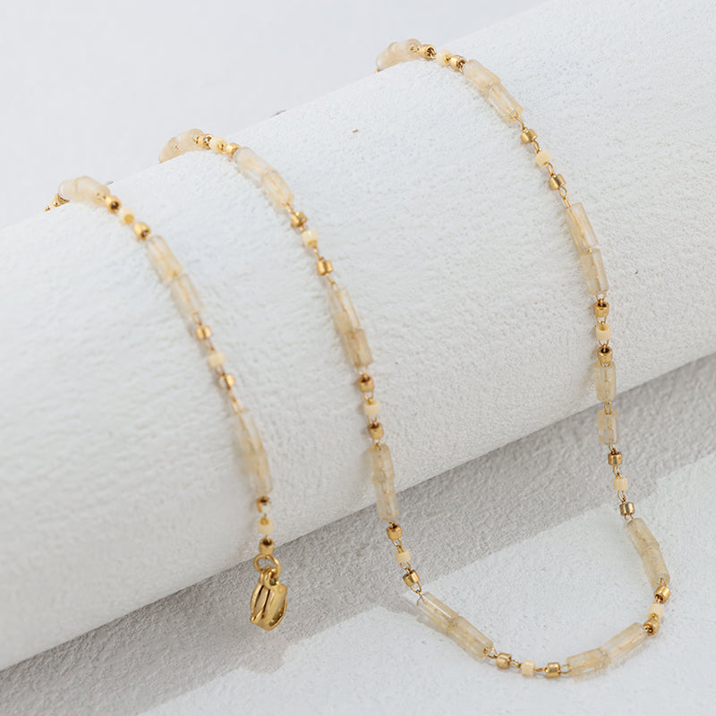 Stainless Steel Gold Geometric Necklace - Elegant Accessory for Women