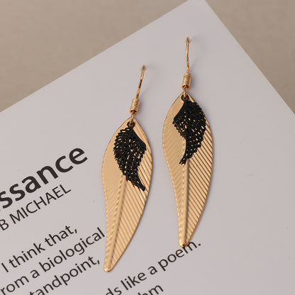 Classic Gold Leaf Earrings - Symmetrical and Asymmetrical Design