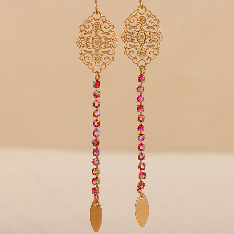 Abstract Gold Earrings - Multilayered Design