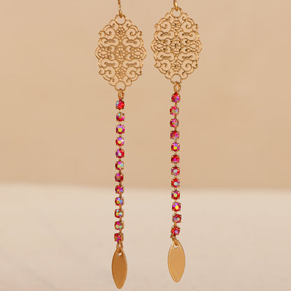 Abstract Gold Earrings - Multilayered Design