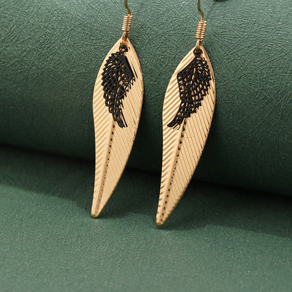 Classic Gold Leaf Earrings - Symmetrical and Asymmetrical Design