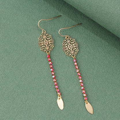 Abstract Gold Earrings - Multilayered Design