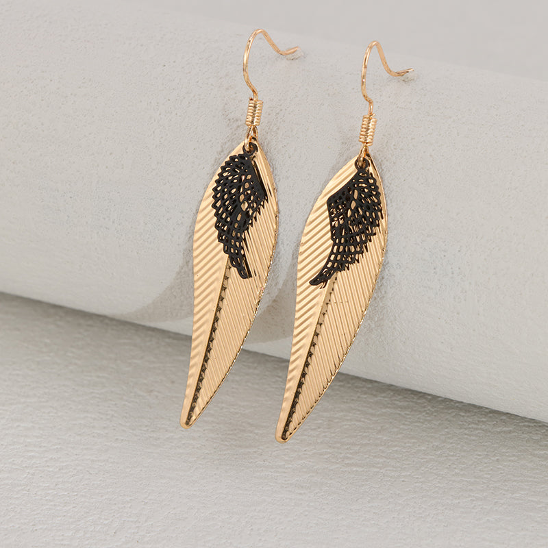 Classic Gold Leaf Earrings - Symmetrical and Asymmetrical Design