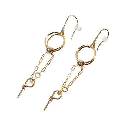 Initial Letter Hoop Earrings - Genuine Gold Plated Copper Geometric Jewelry for Women