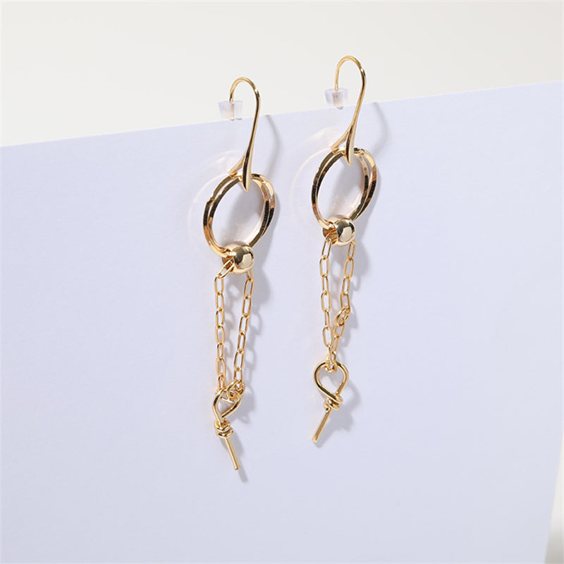 Initial Letter Hoop Earrings - Genuine Gold Plated Copper Geometric Jewelry for Women