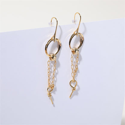 Initial Letter Hoop Earrings - Genuine Gold Plated Copper Geometric Jewelry for Women