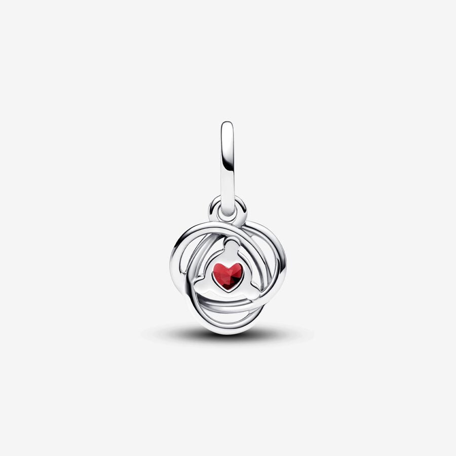 July True Red Eternity Circle Dangle Charm