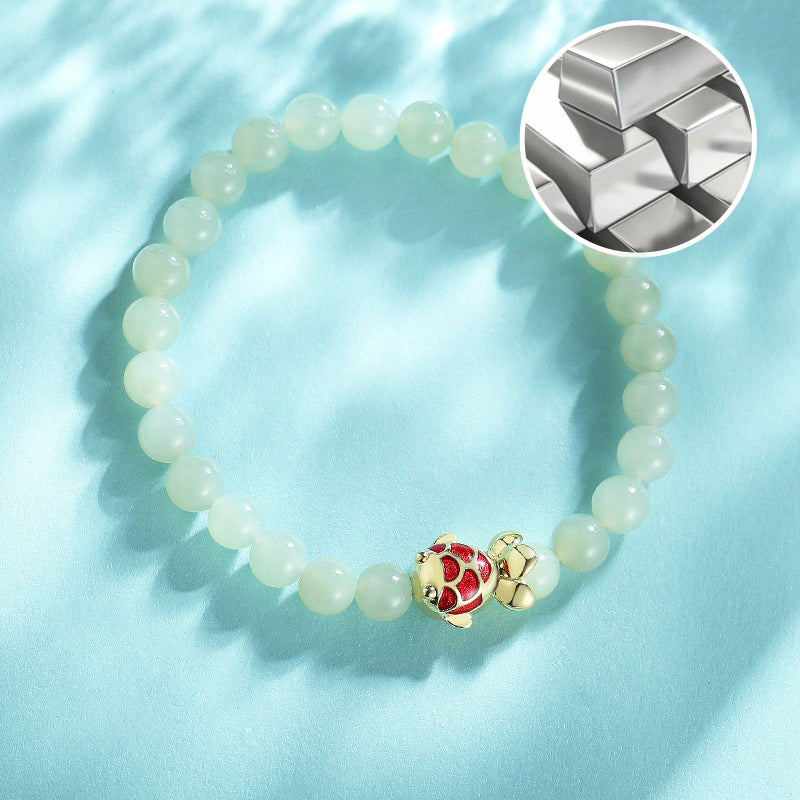 Koi Fish Jade Bracelet925 Silver Vintage Jewelry
