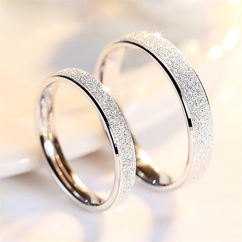 LOVE Cutout Couple Rings - 925 Sterling Silver Openwork Matching Set
