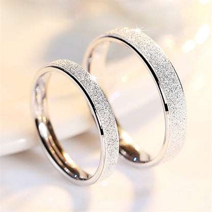 LOVE Cutout Couple Rings - 925 Sterling Silver Openwork Matching Set