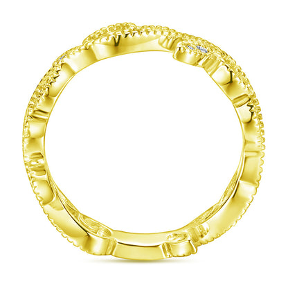 Leaf Motif 925 Silver Ring - Nature-Inspired Zirconia Band in Three Finishes