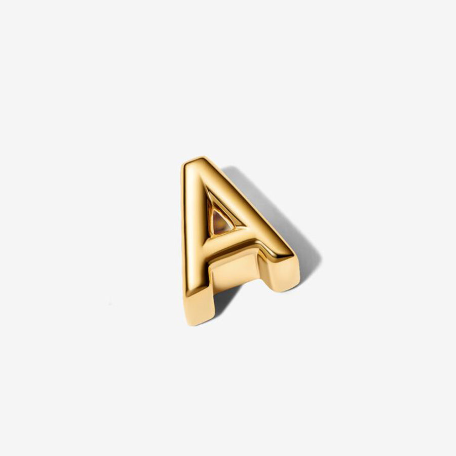14K Gold Plated Letter A Charm