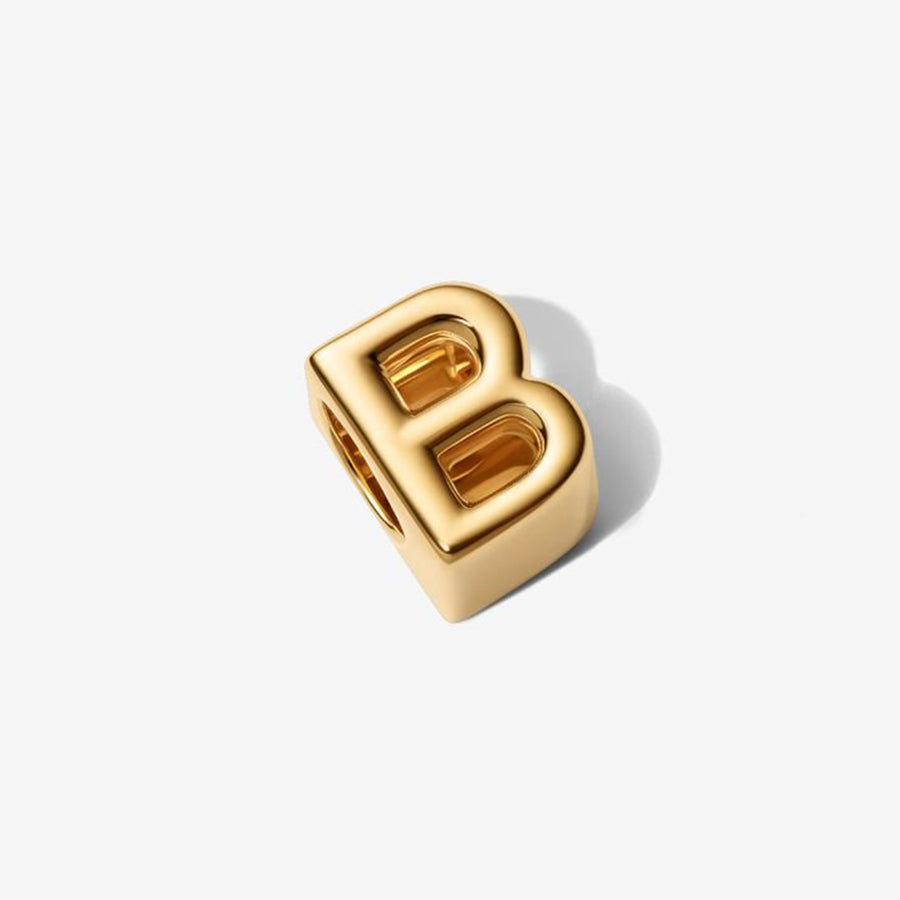 14K Gold Plated Letter B Charm