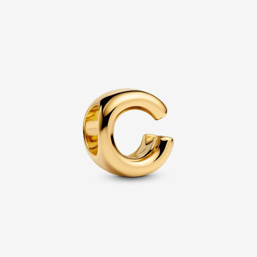14K Gold Plated Letter C Charm