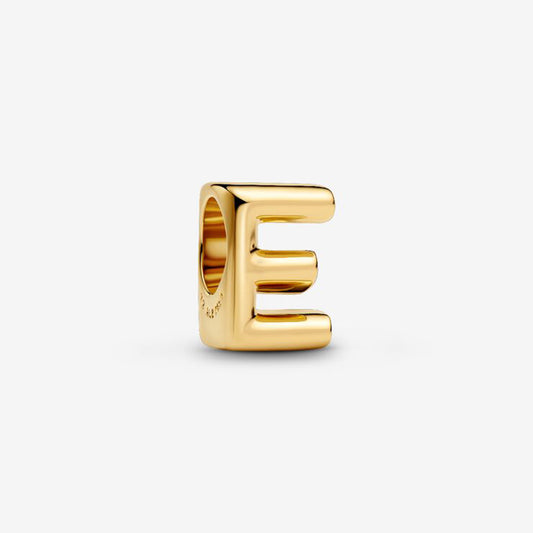 14K Gold Plated Letter E Charm