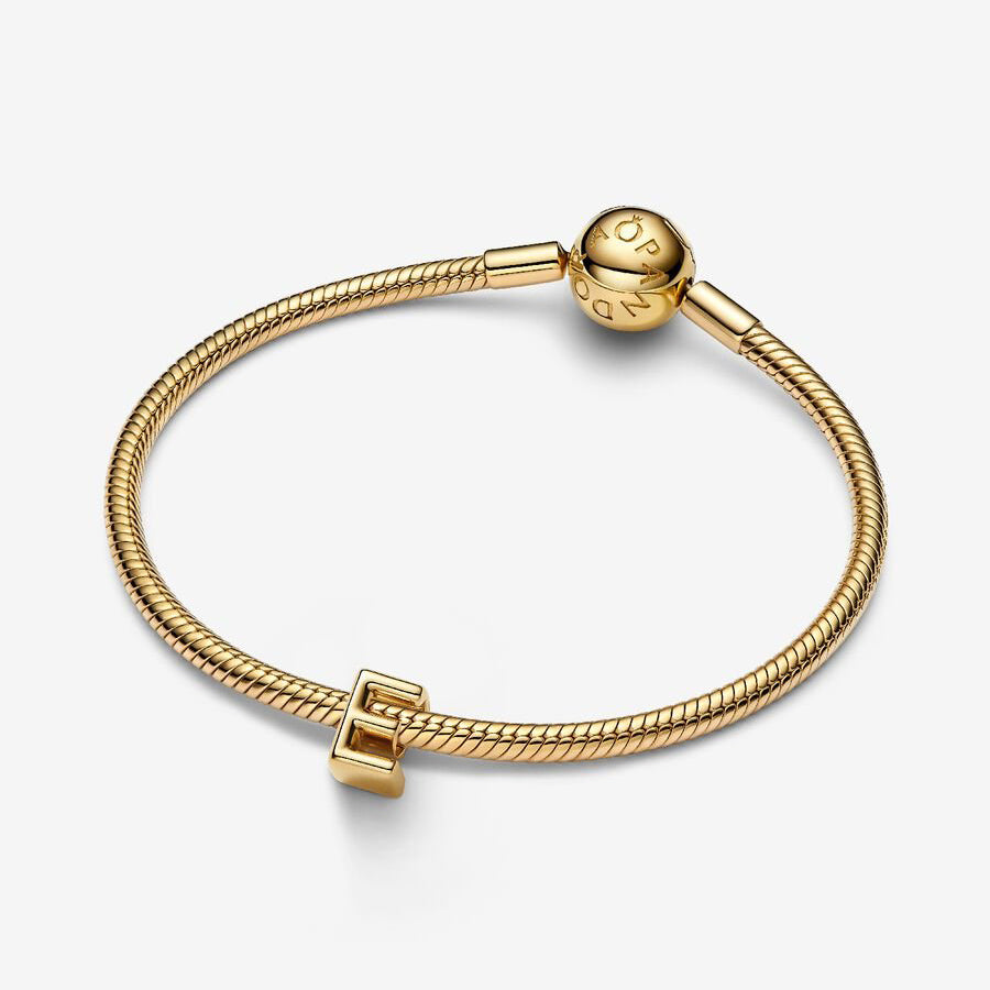 14K Gold Plated Letter E Charm