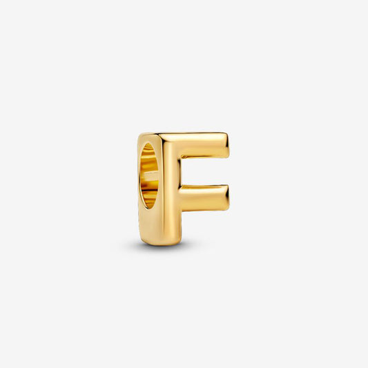 14K Gold Plated Letter F Charm