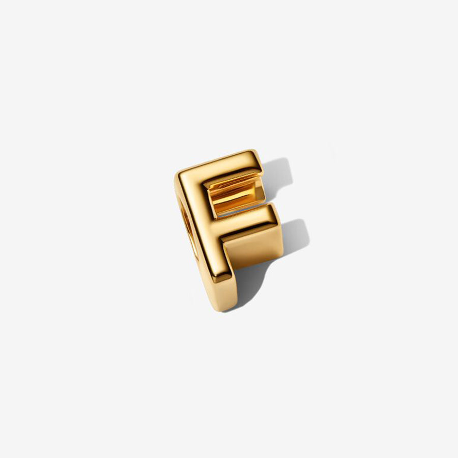 14K Gold Plated Letter F Charm