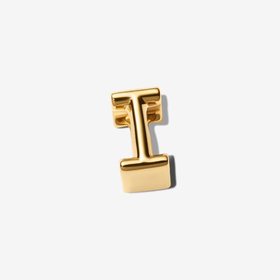 14K Gold Plated Letter I Charm