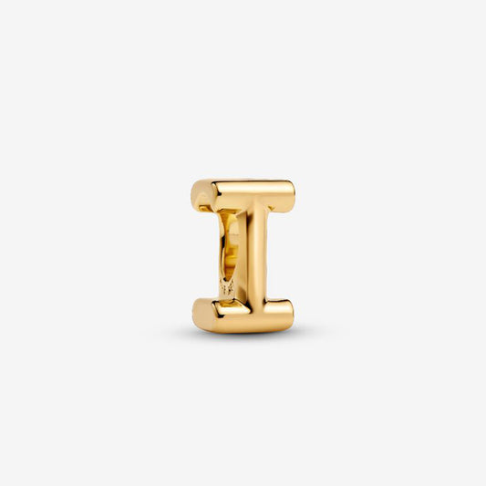 14K Gold Plated Letter I Charm