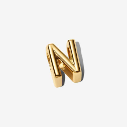 14K Gold Plated Letter N Charm
