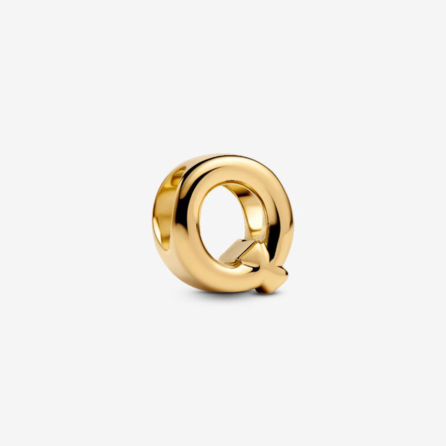 14K Gold Plated Letter Q Charm