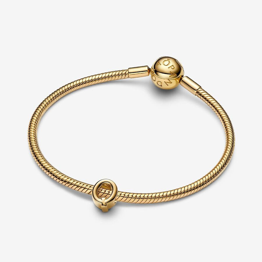 14K Gold Plated Letter Q Charm