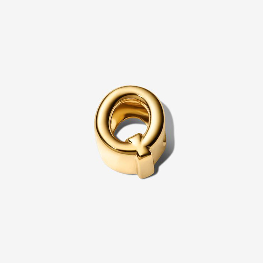 14K Gold Plated Letter Q Charm