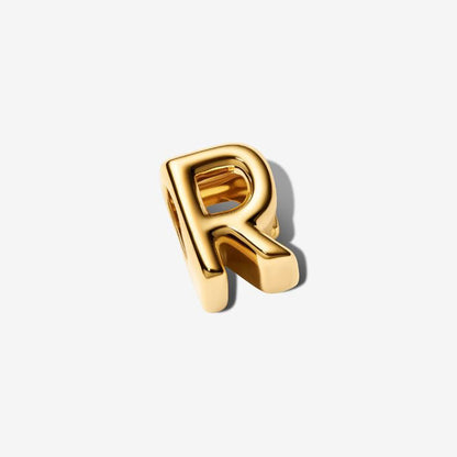 14K Gold Plated Letter R Charm