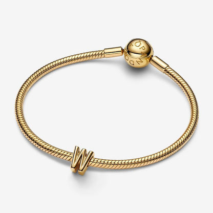 14K Gold Plated Letter W Charm