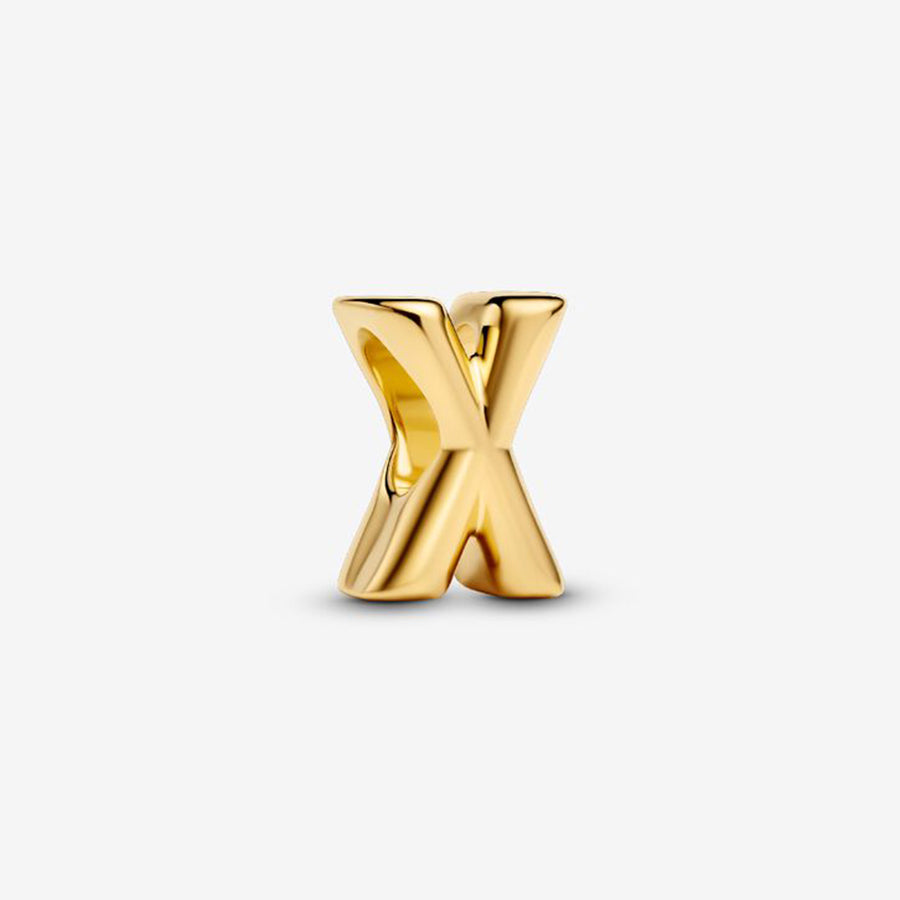14K Gold Plated Letter X Charm