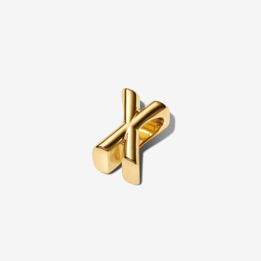 14K Gold Plated Letter X Charm