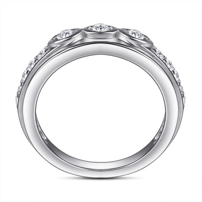 Marquise-Cut Zirconia 925 Silver Ring - Elegant European-Style Band