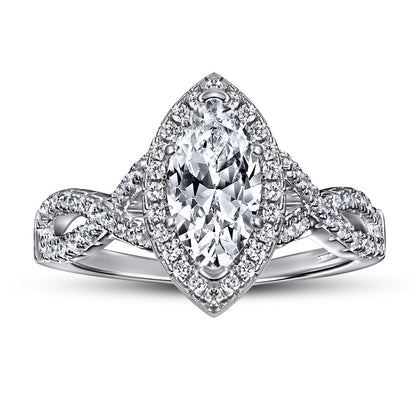 Marquise Cut 1-Carat Zircon Ring - 925 Sterling Silver Solitaire Statement Jewelry for Women