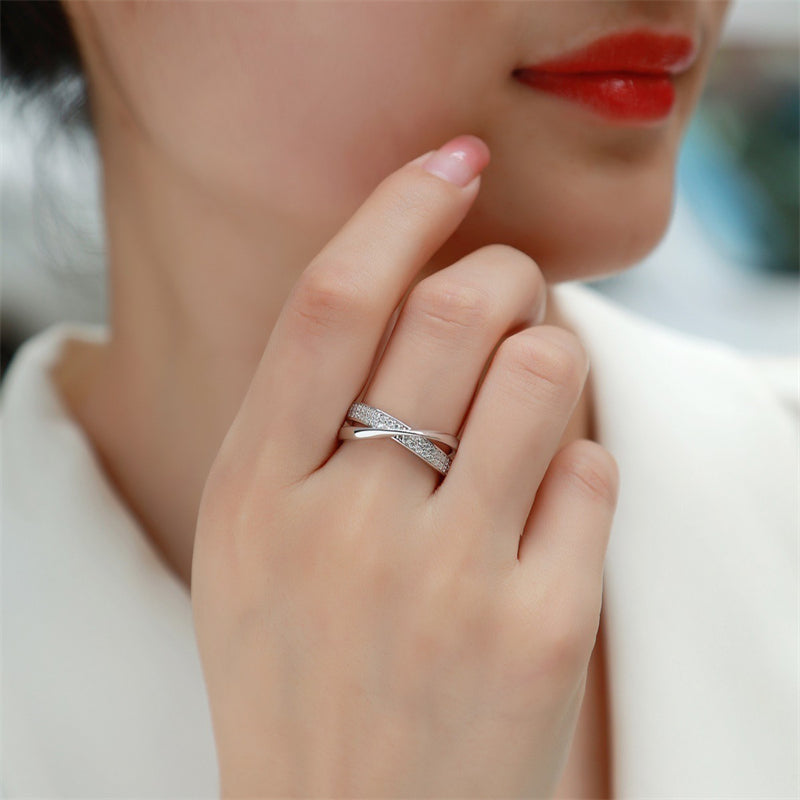 Minimalist Circle Diamond Ring for Women