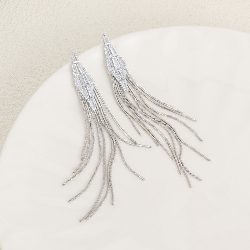 Minimalist Geometric Line Drop Earrings - Gold & Silver Plated Brass