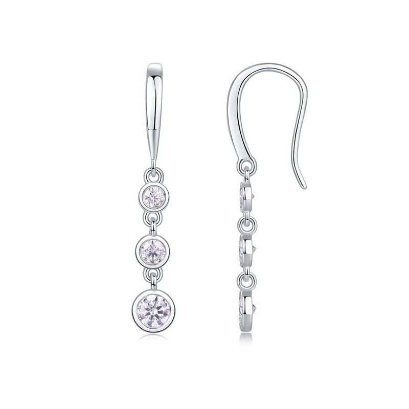 Minimalist Geometric Moissanite Earrings for Everyday Wear
