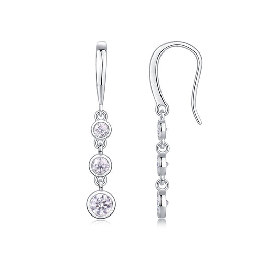 Minimalist Geometric Moissanite Earrings for Everyday Wear