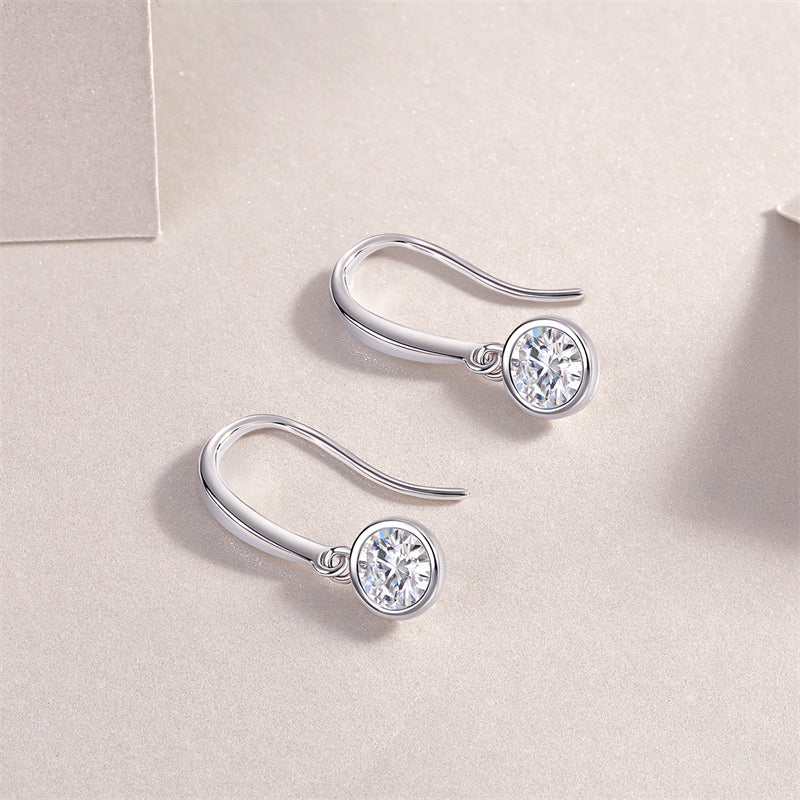 Minimalist Geometric Moissanite Earrings for Everyday Wear