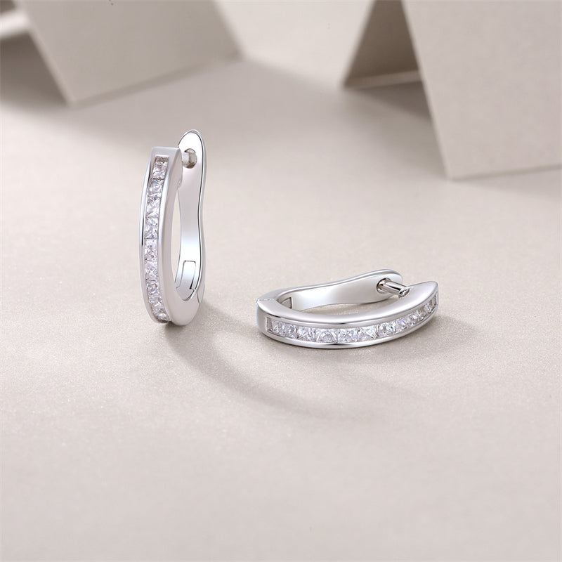Minimalist Geometric Moissanite Earrings for Everyday Wear