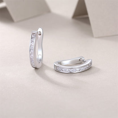 Minimalist Geometric Moissanite Earrings for Everyday Wear