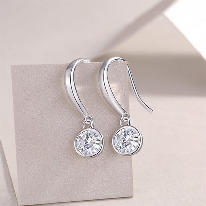Minimalist Geometric Moissanite Earrings for Everyday Wear